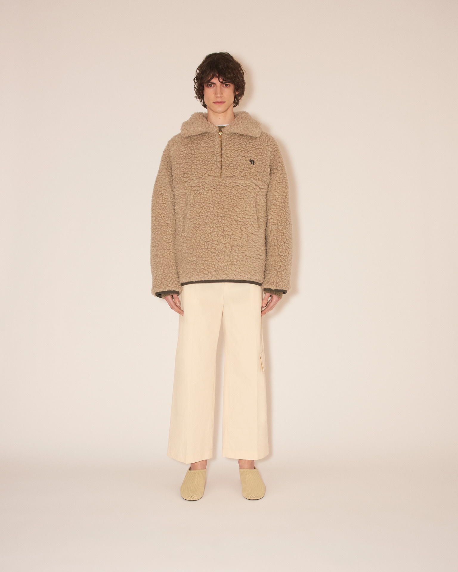 LOUKA - Shearling/Technical coating smock - Khaki/Dark moss - 2