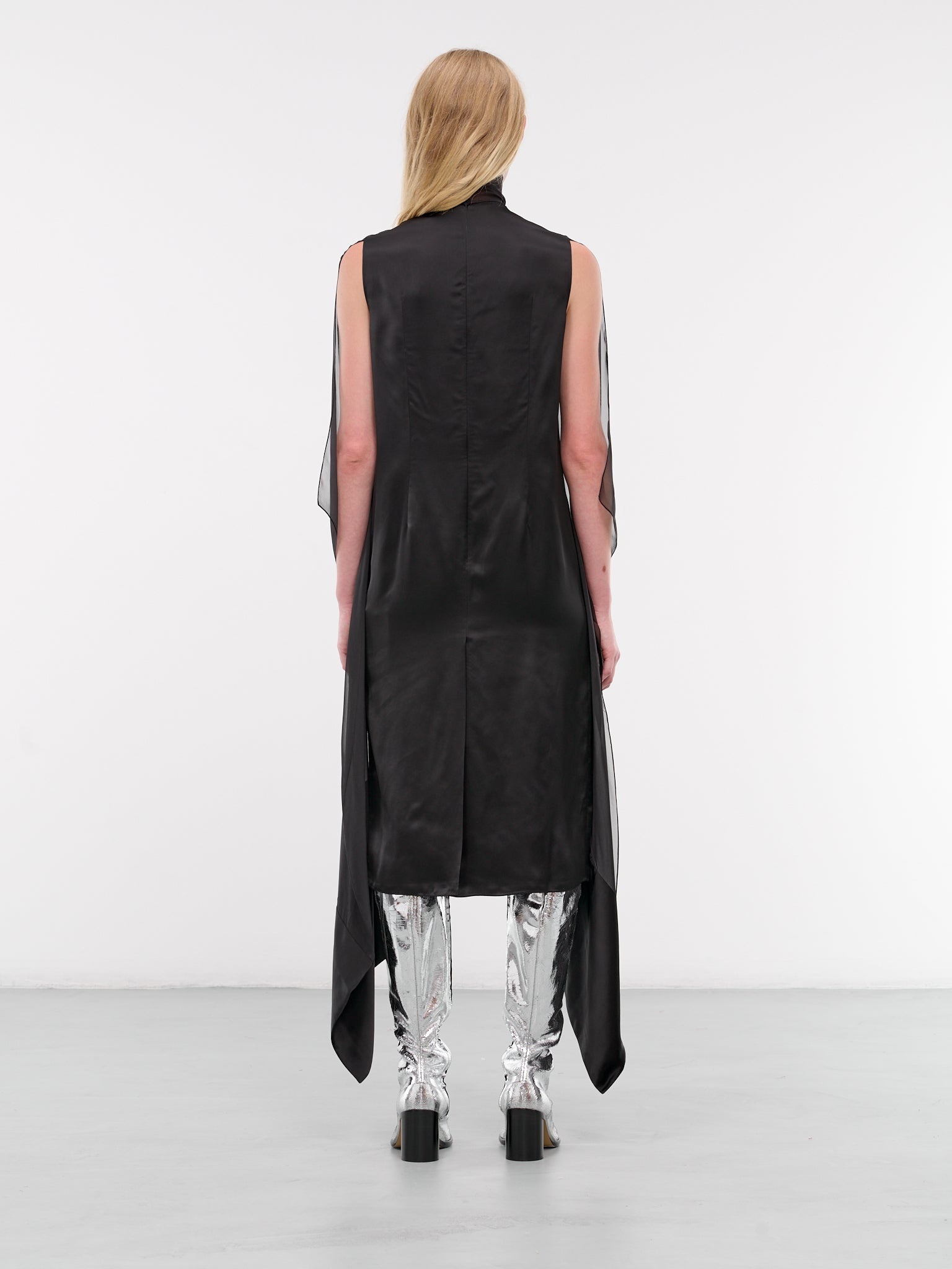 Draped Silk Dress - 3