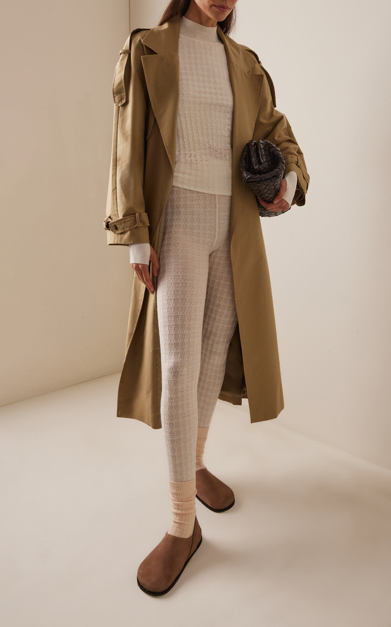 CORDOVA Soleil Cable-Knit Merino Wool Leggings ivory outlook