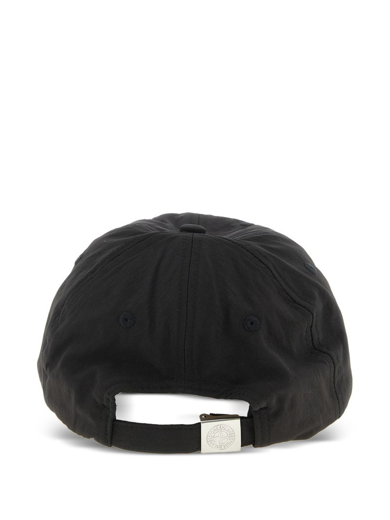 Stone Island logo patch six-panel cap outlook
