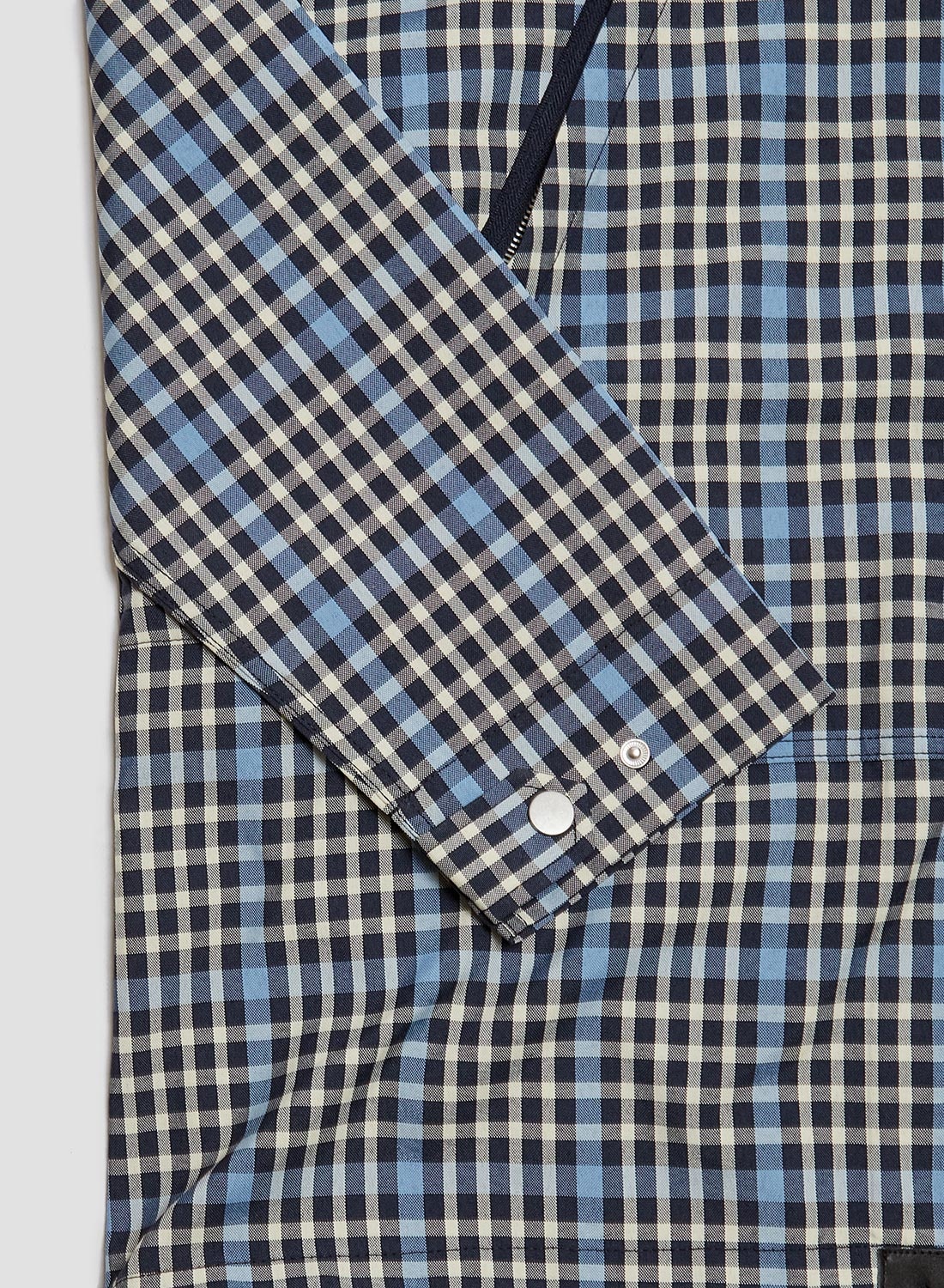 Zip Smock in Navy Check - 4