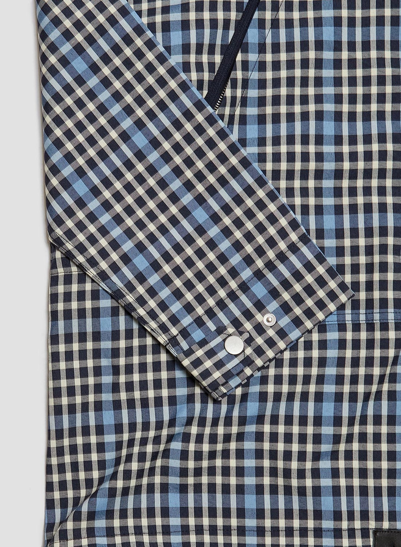 Zip Smock in Navy Check 4