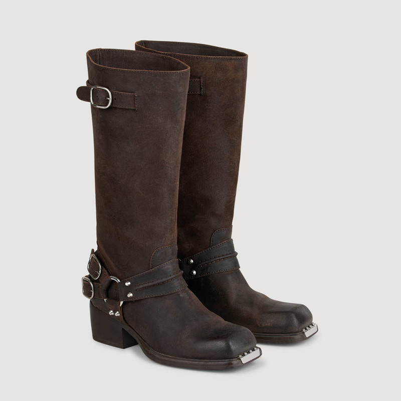 LEATHER BUCKLE BOOTS 3