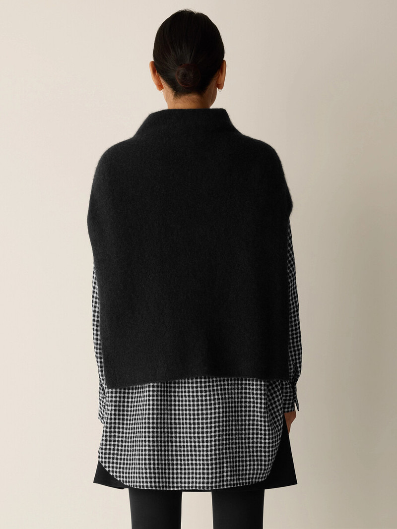 Cashmere Silk Bliss Funnel Neck Poncho 4