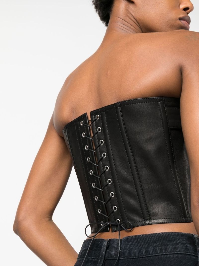 leather belted corset top - 5