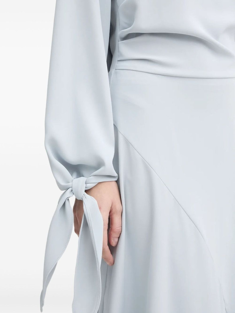 one-shoulder tie-cuff dress 4
