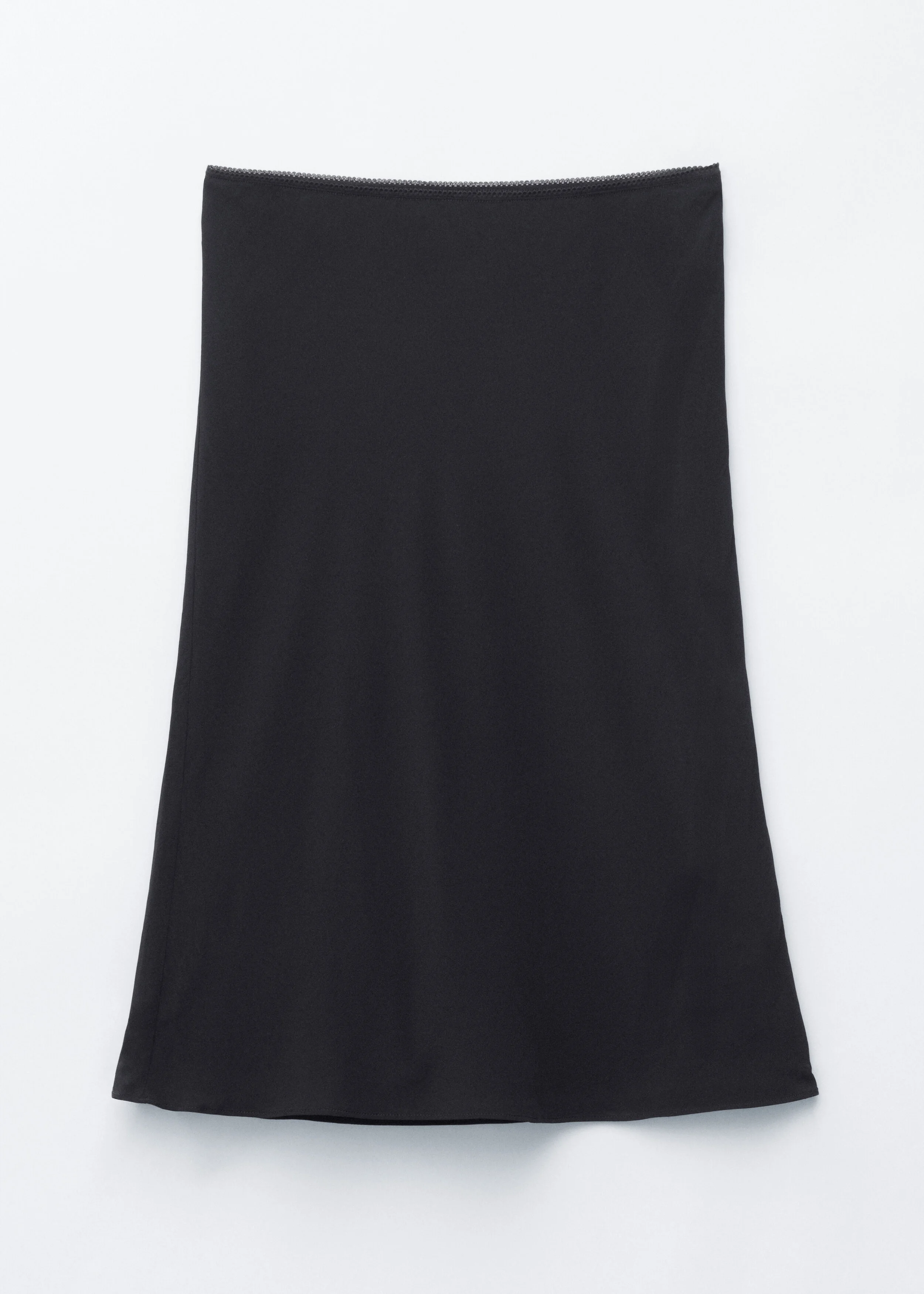 Knee-Length Slip Skirt - 1
