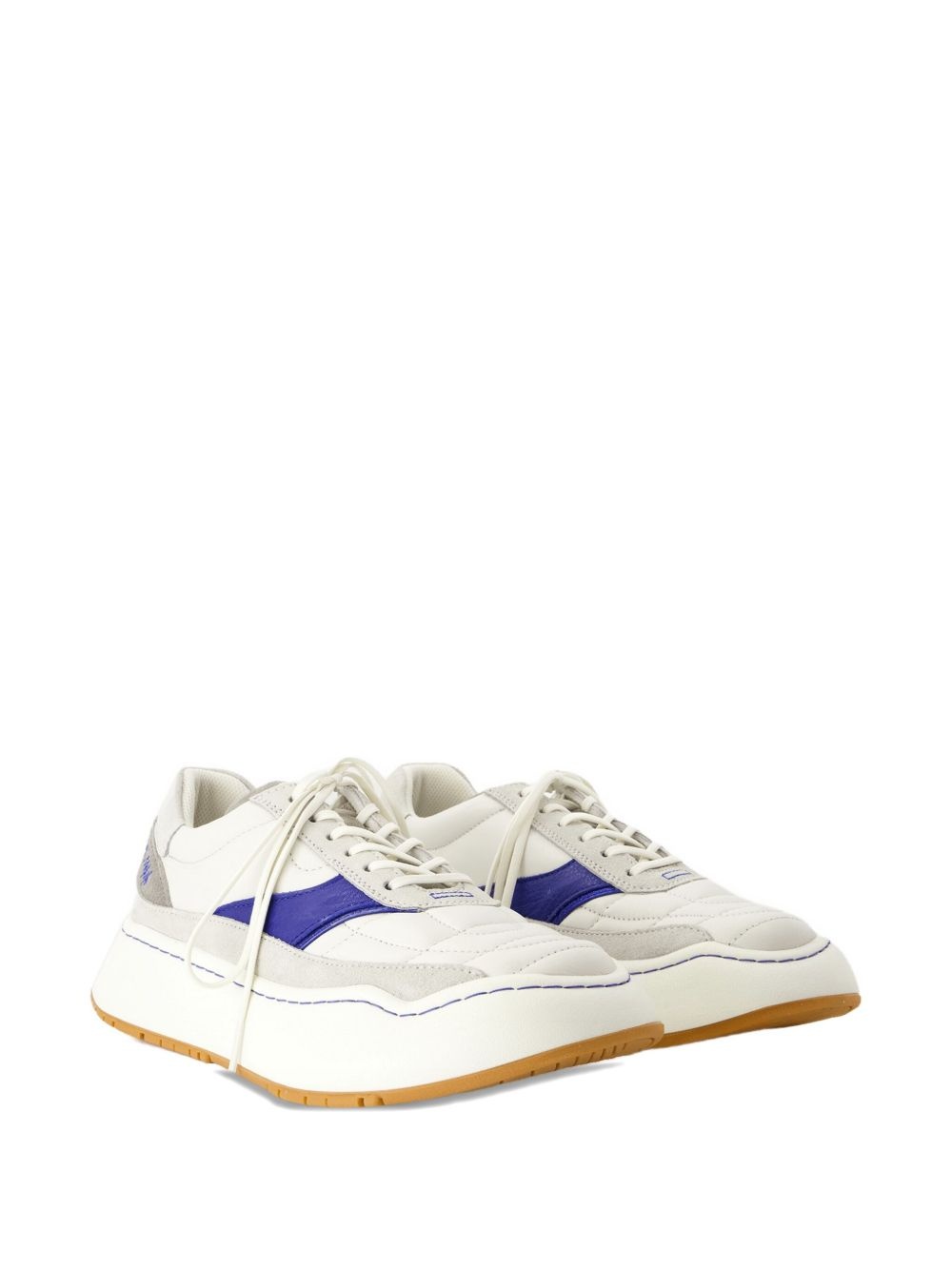 leather panelled sneakers - 2