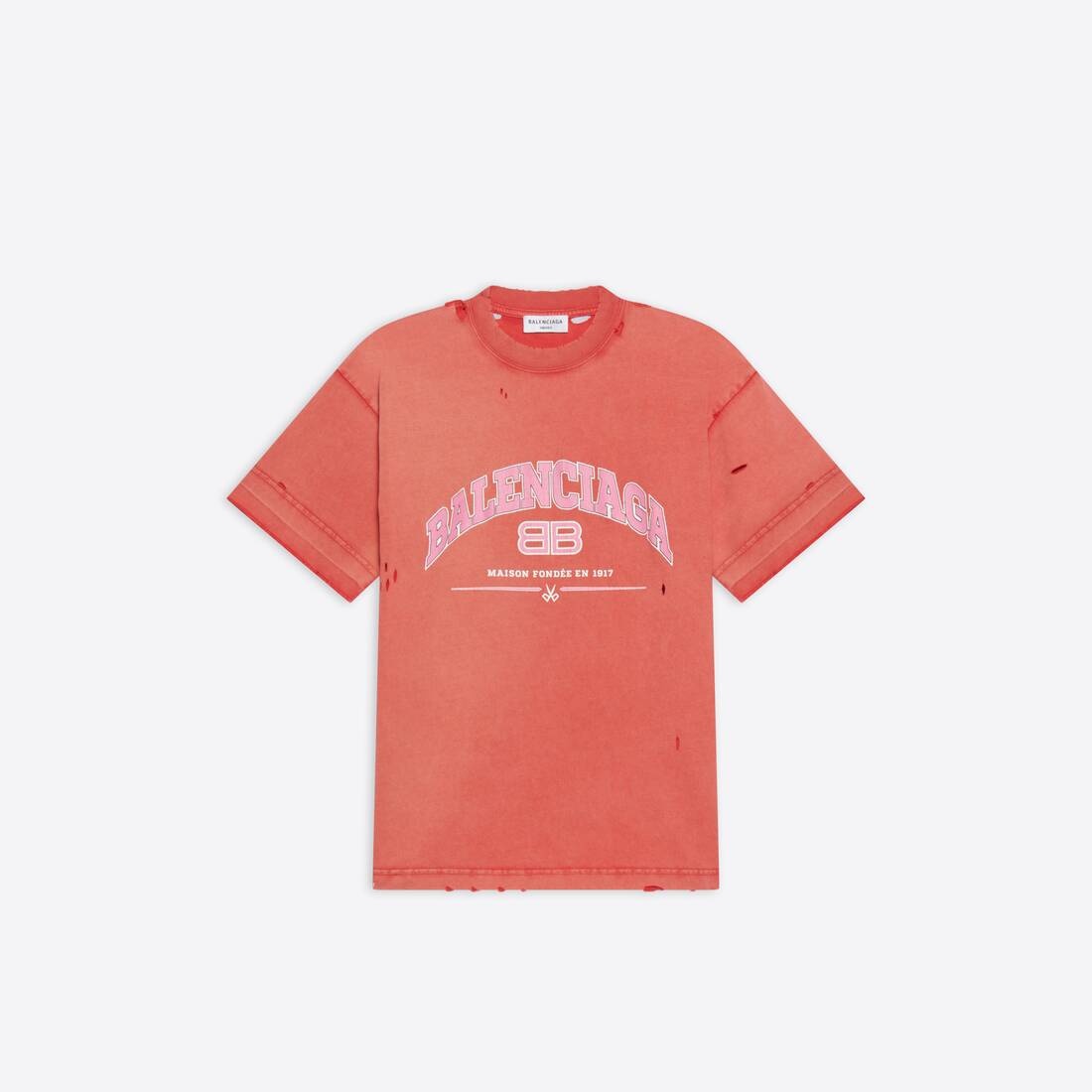 Maison Balenciaga T-shirt Medium Fit in Red - 1