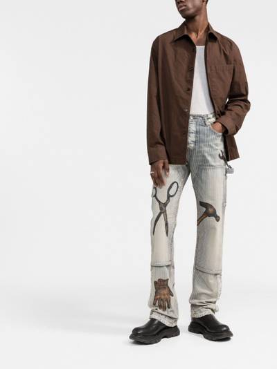 AMIRI Rhee Studio Carpenter striped jeans outlook