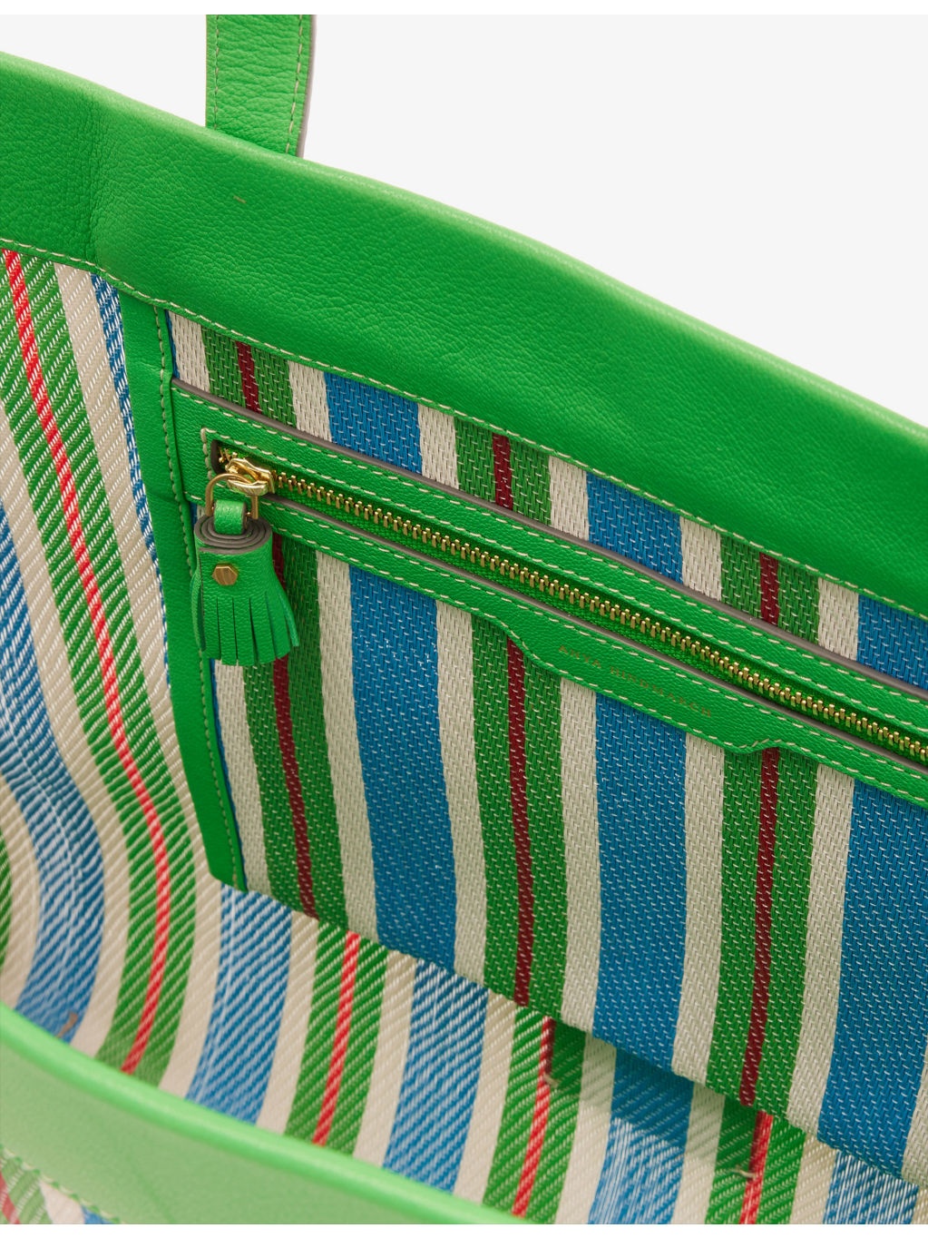 E/W Eyes Striped Mesh Tote Bag - 5