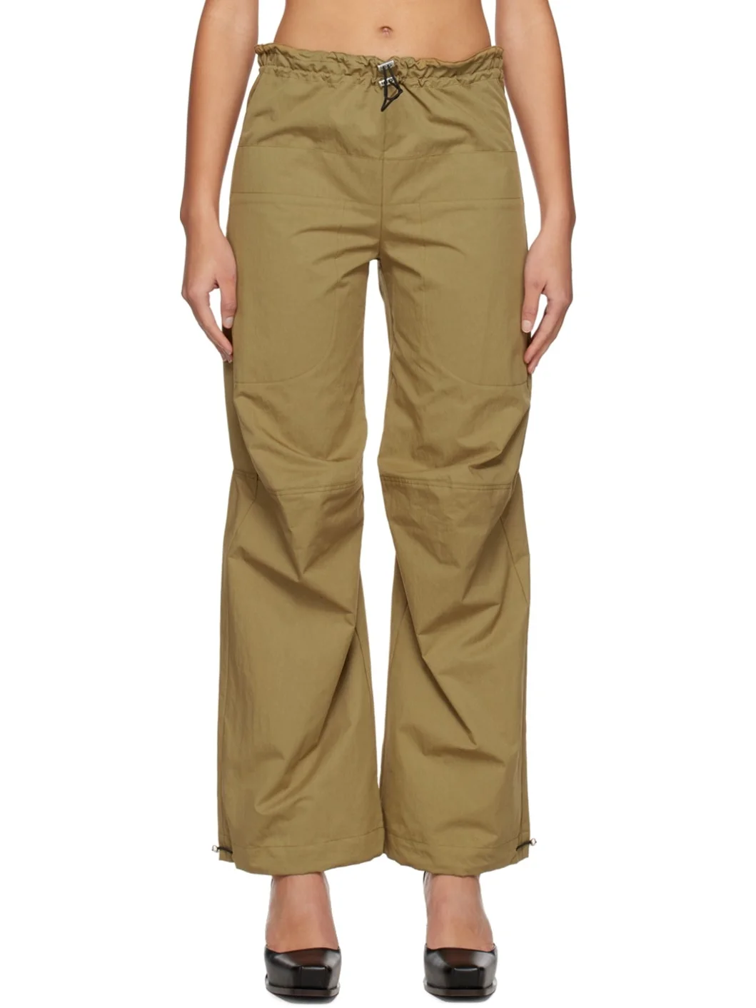 Khaki Drawstring Lounge Pants - 1
