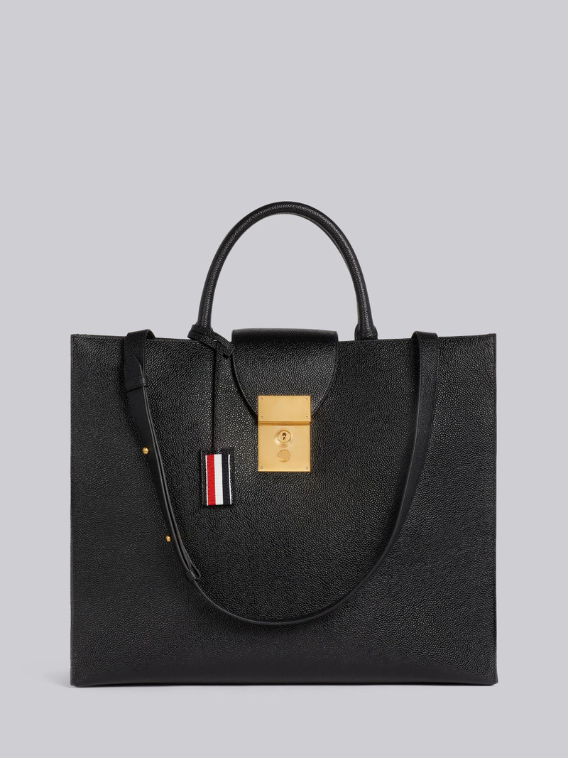 Black Pebble Grain Leather Mr. Thom Tote 1