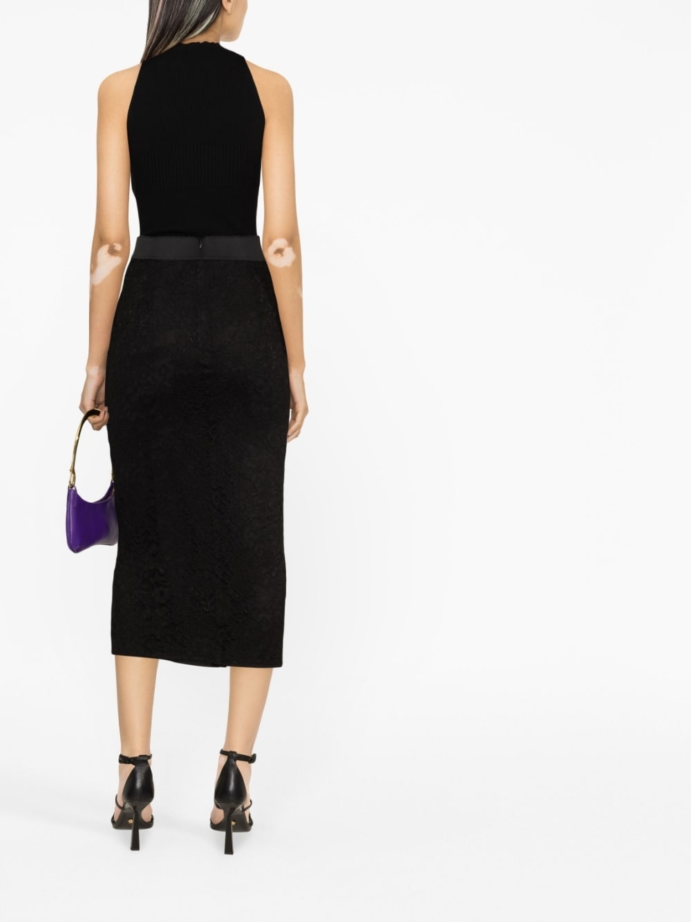 high-waisted pencil skirt - 3