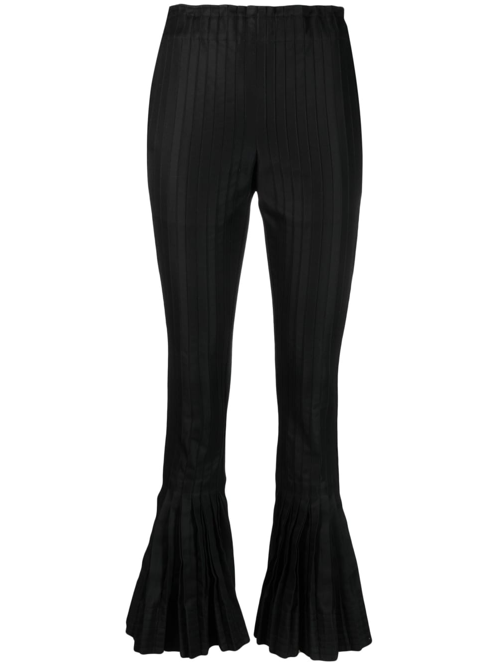 pleated flared trousers - 1