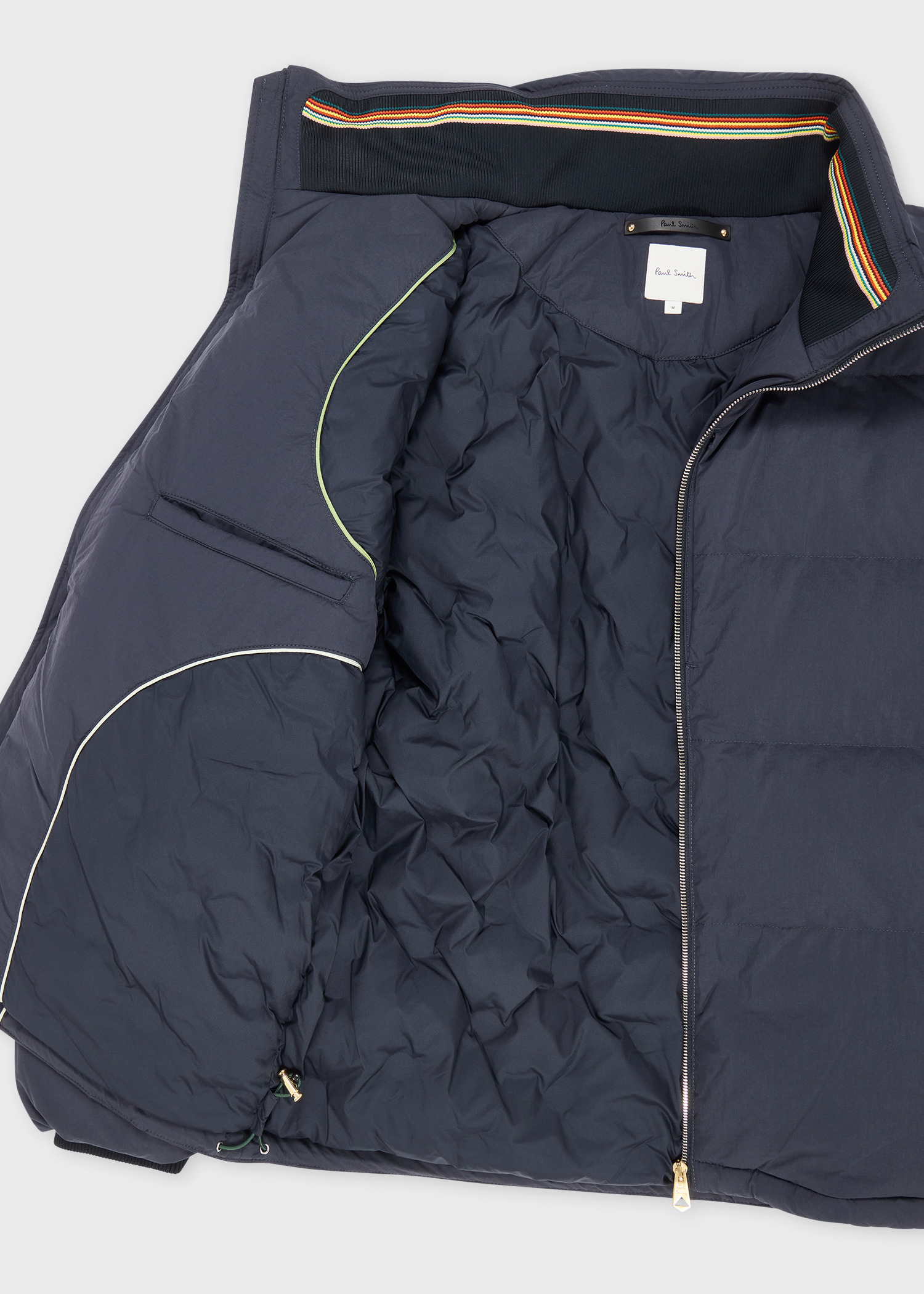 Navy Down Jacket with Detachable Hood - 4