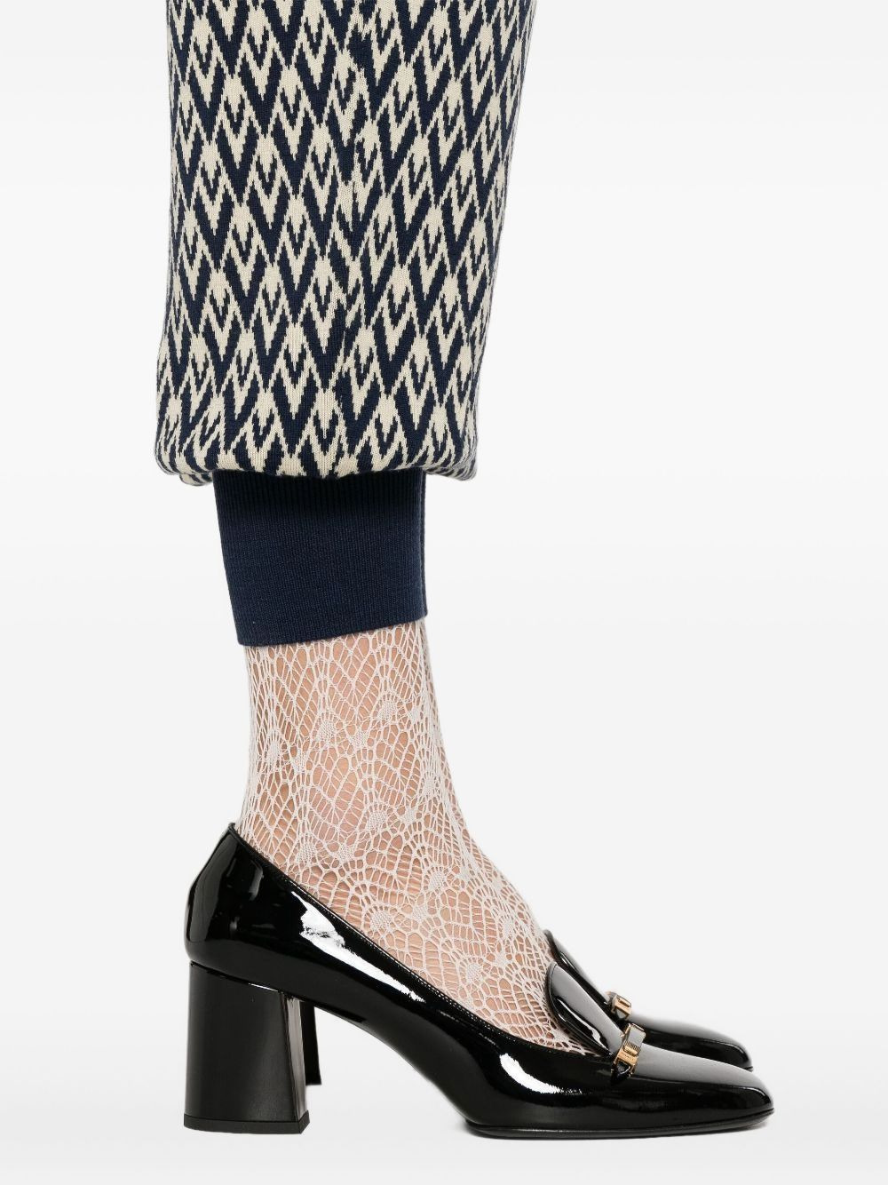 jacquard track pants - 4