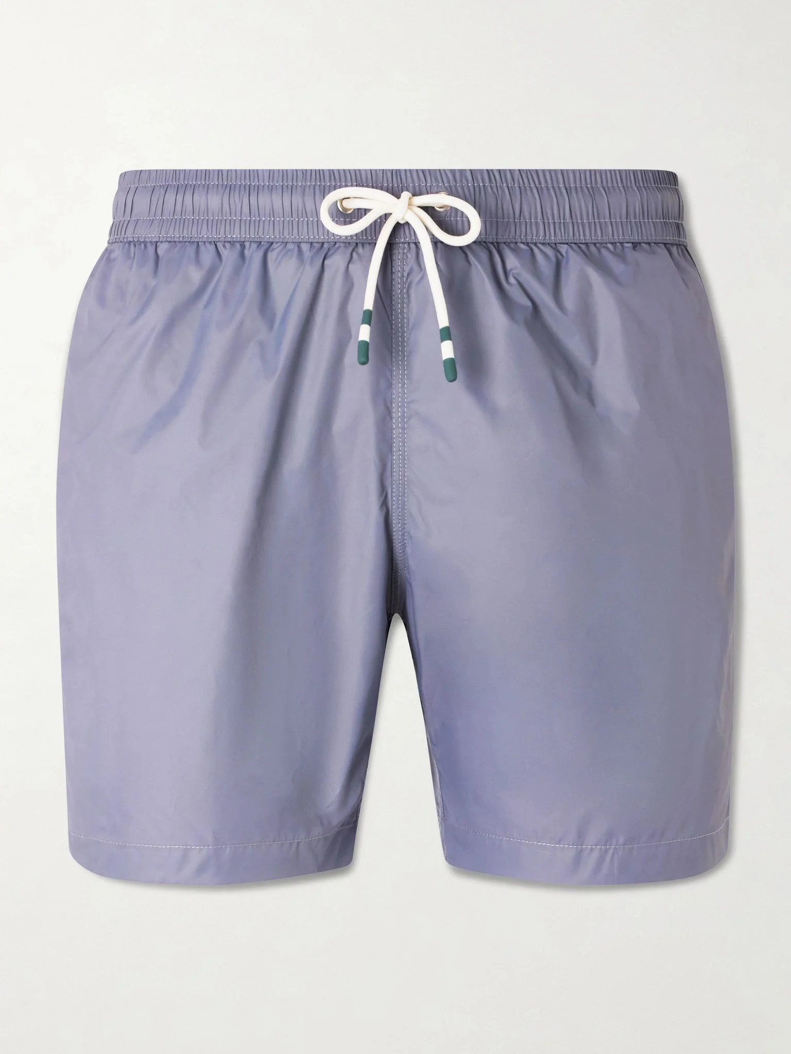 Straight-Leg Mid-Length Recycled Swim Shorts Gray - 1