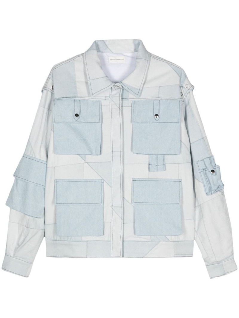 panelled denim jacket 1