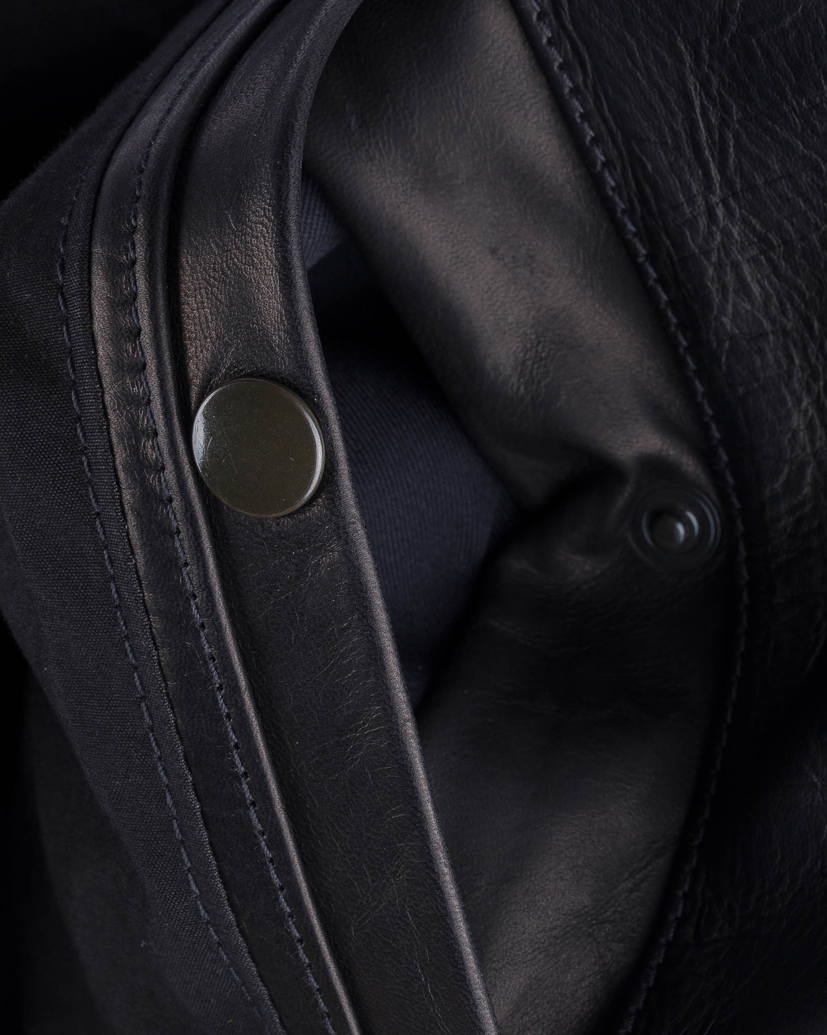 IHSB-COL-BLK Iron Heart x Simmons Bilt Prairie Horsehide College Jacket - Black - 8