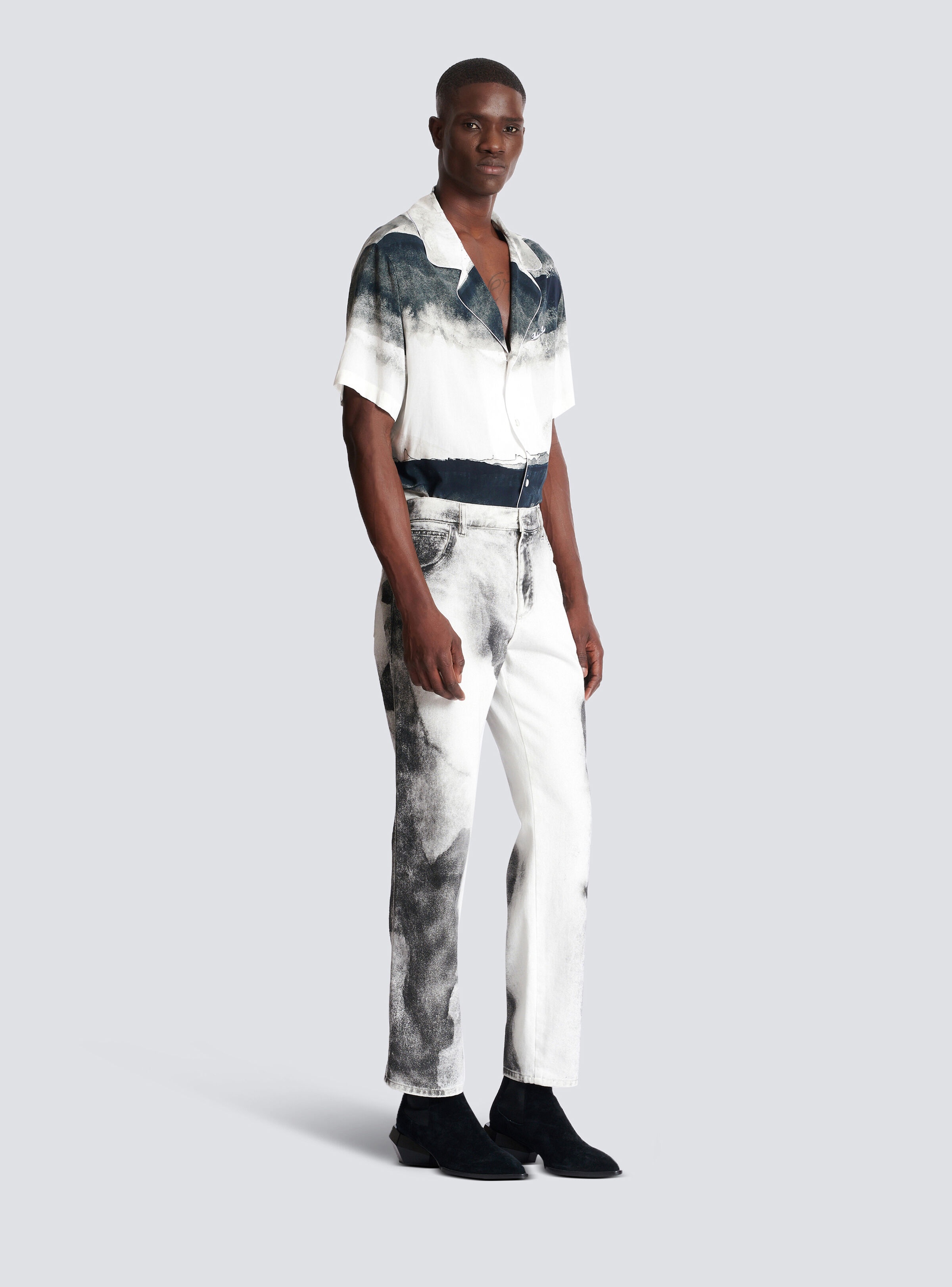 Regular-fit denim jeans with Moon print - 3