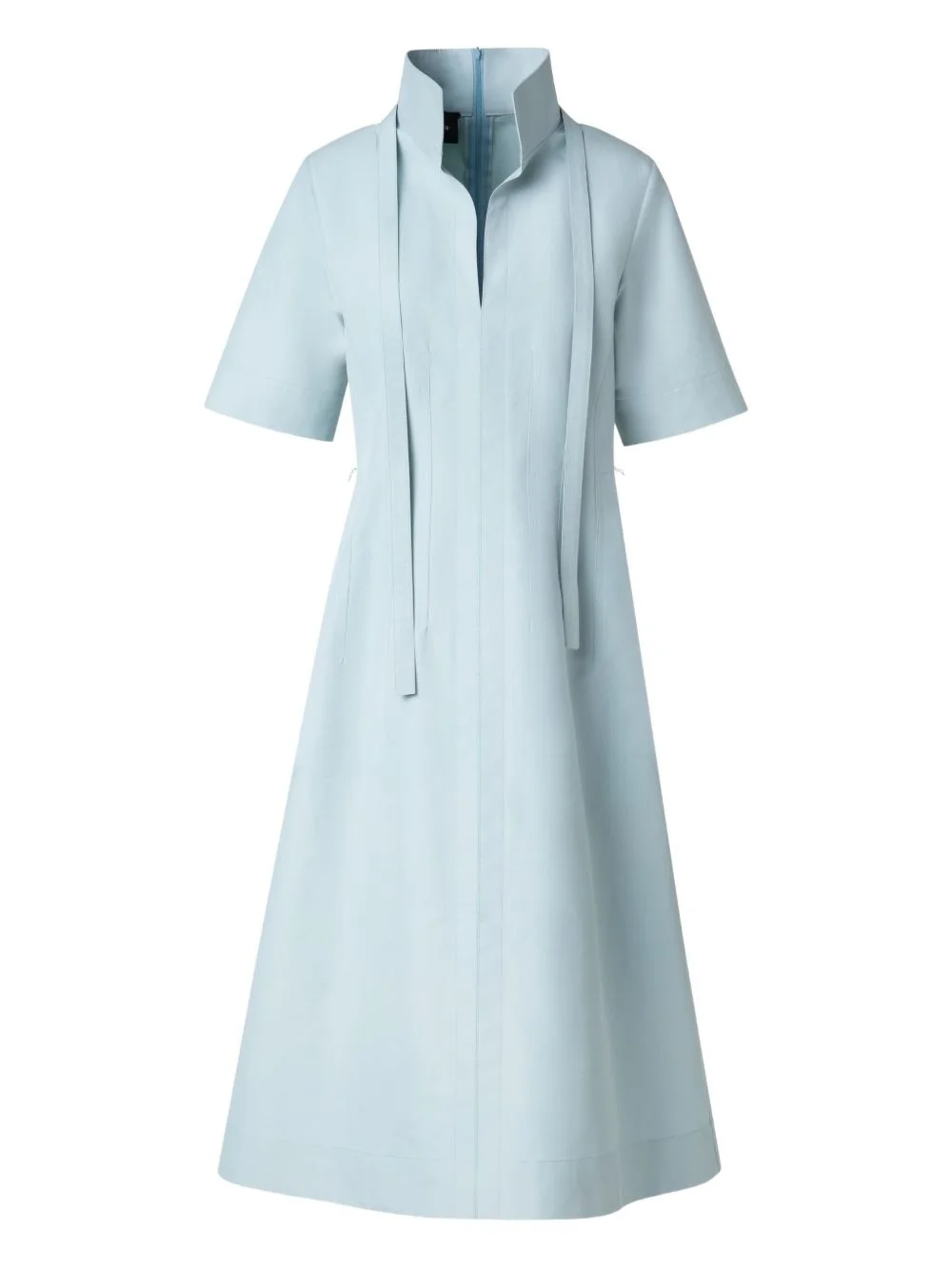 poplin cotton midi dress - 1