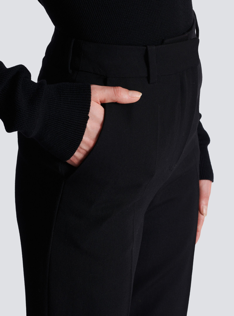 Flared trousers with creases 6