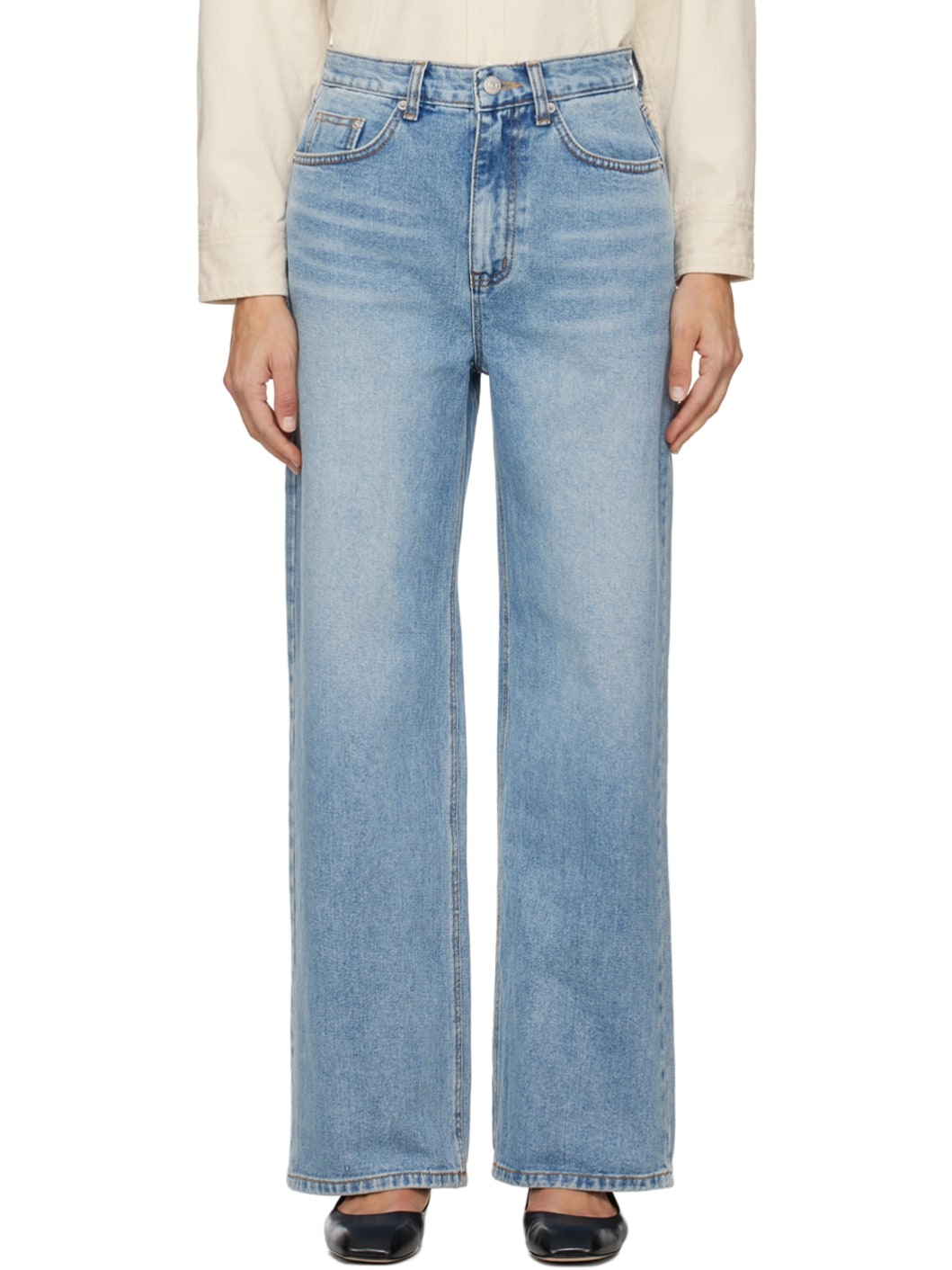 Blue Wide Jeans - 1
