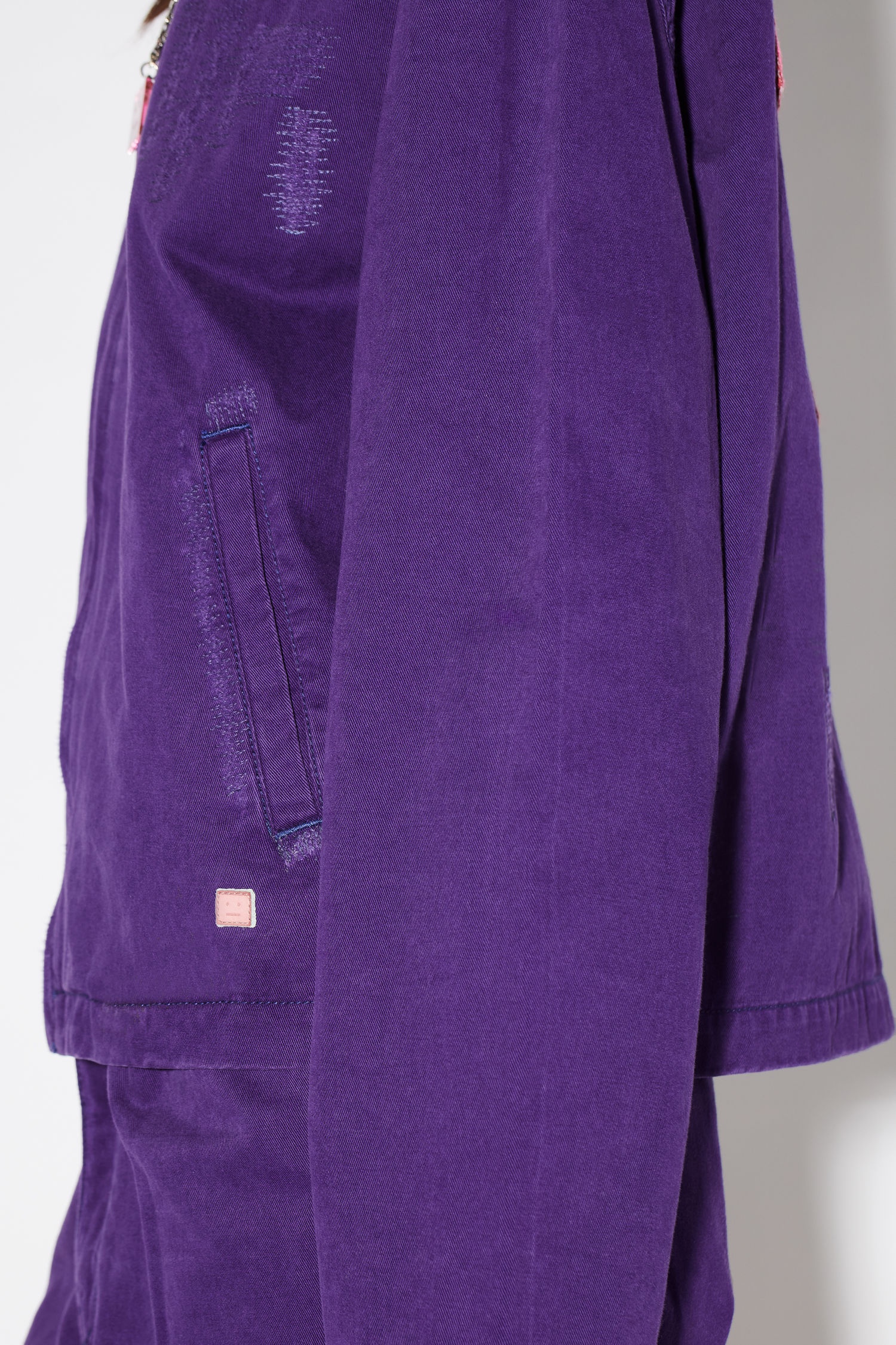 Embroidered zip jacket - Purple - 6