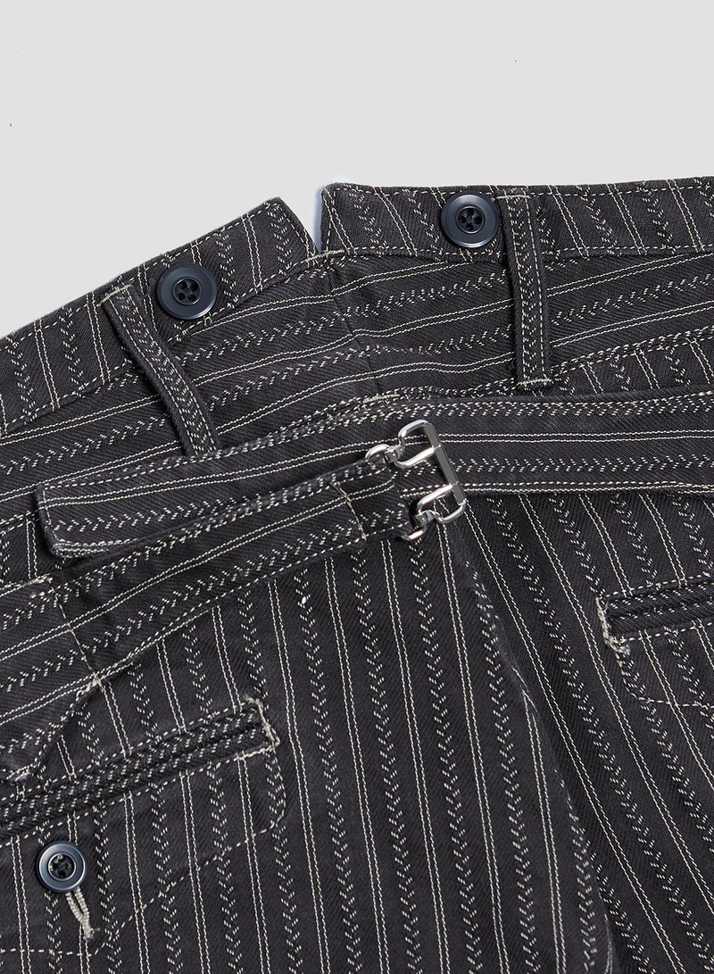 Adjustable Costume Original Herringbone Stripe Baggy Pants Black 6