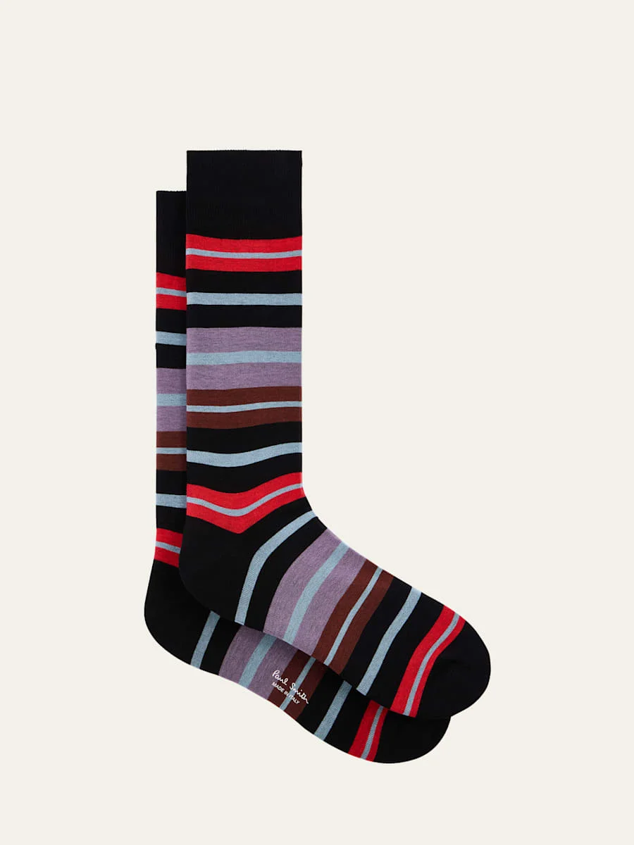 Men's Kean Stripe Crew Socks - 1