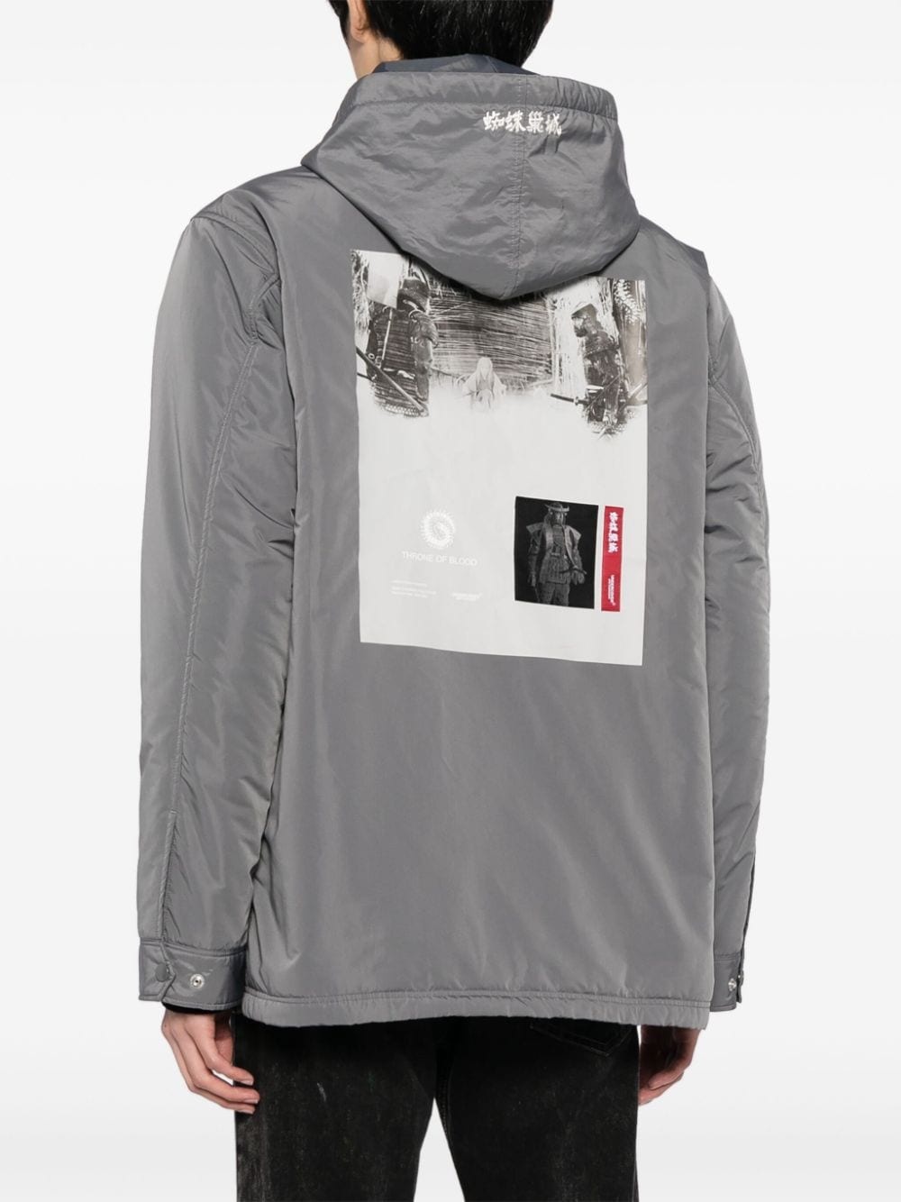 illustration-print hooded jacket - 4