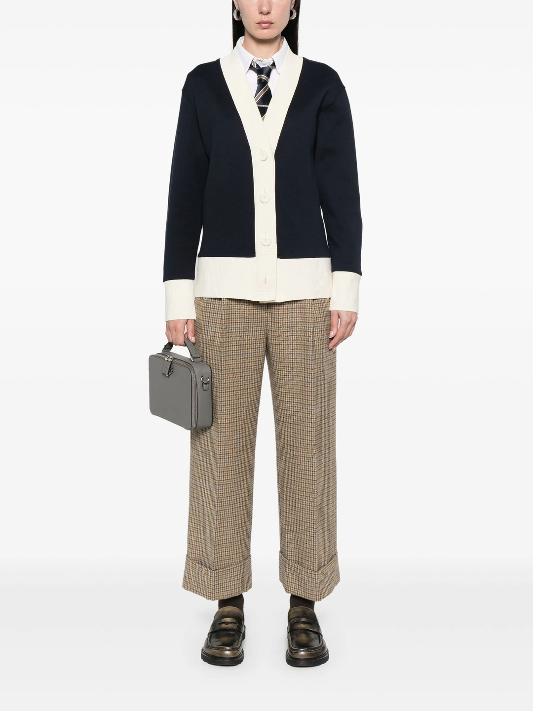Solid Double Face Knit Oversized Cardigan Women - 2