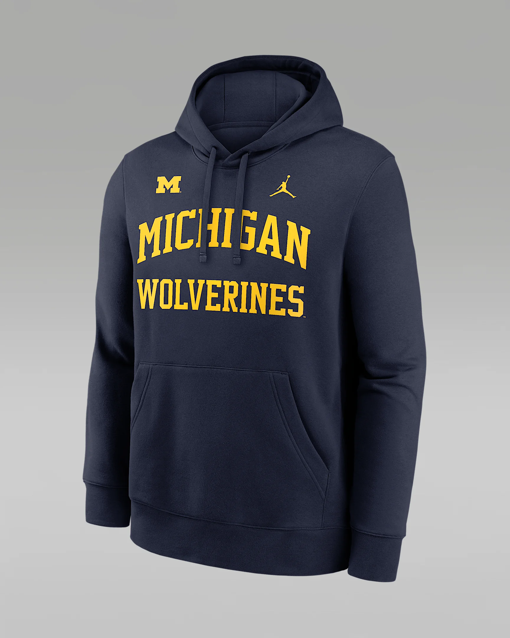 Michigan Primetime Arched Club Men's Nike College Pullover Hoodie - 1