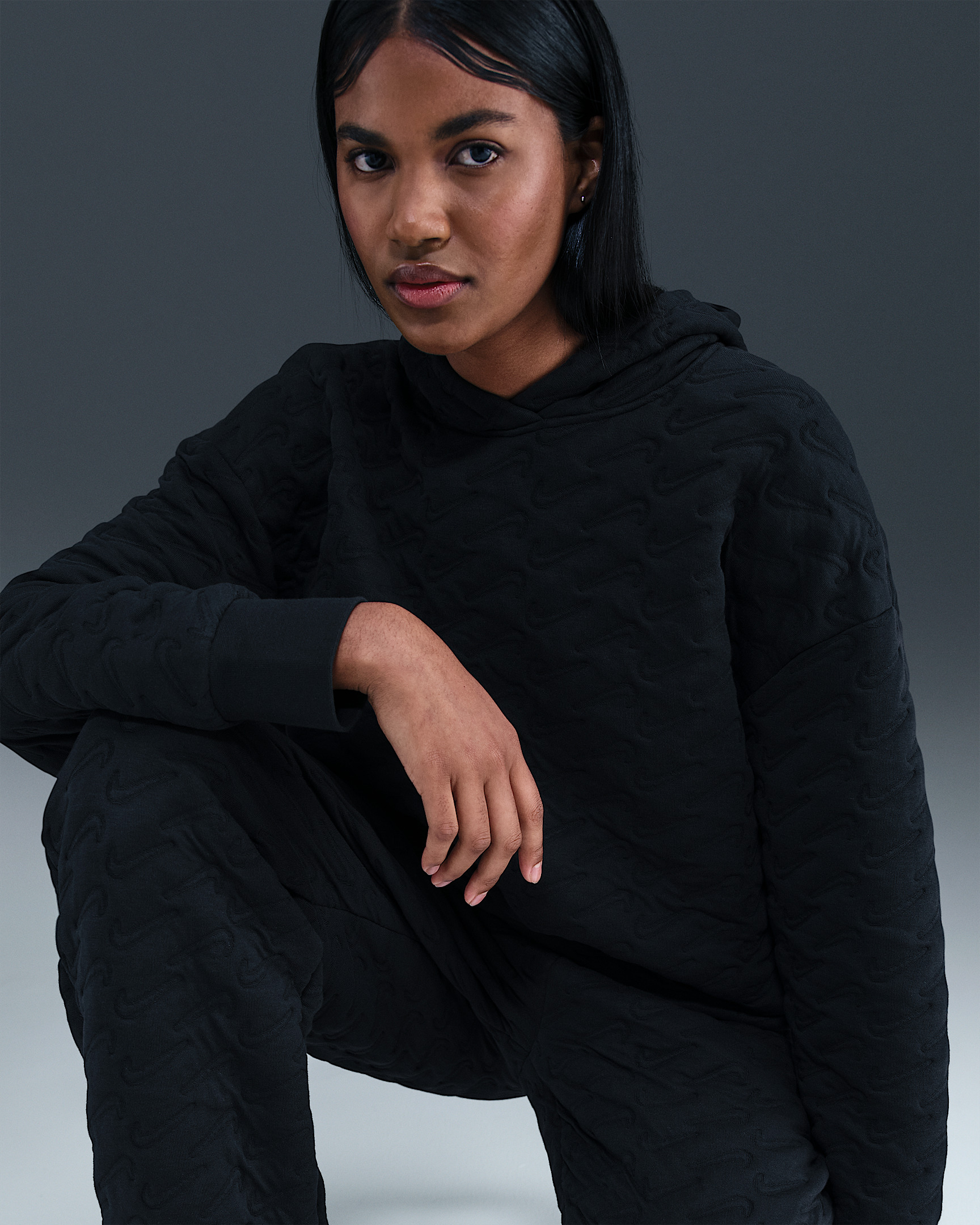 Nike Sportswear Phoenix Fleece Women's Loose Jacquard Pullover Hoodie - 3