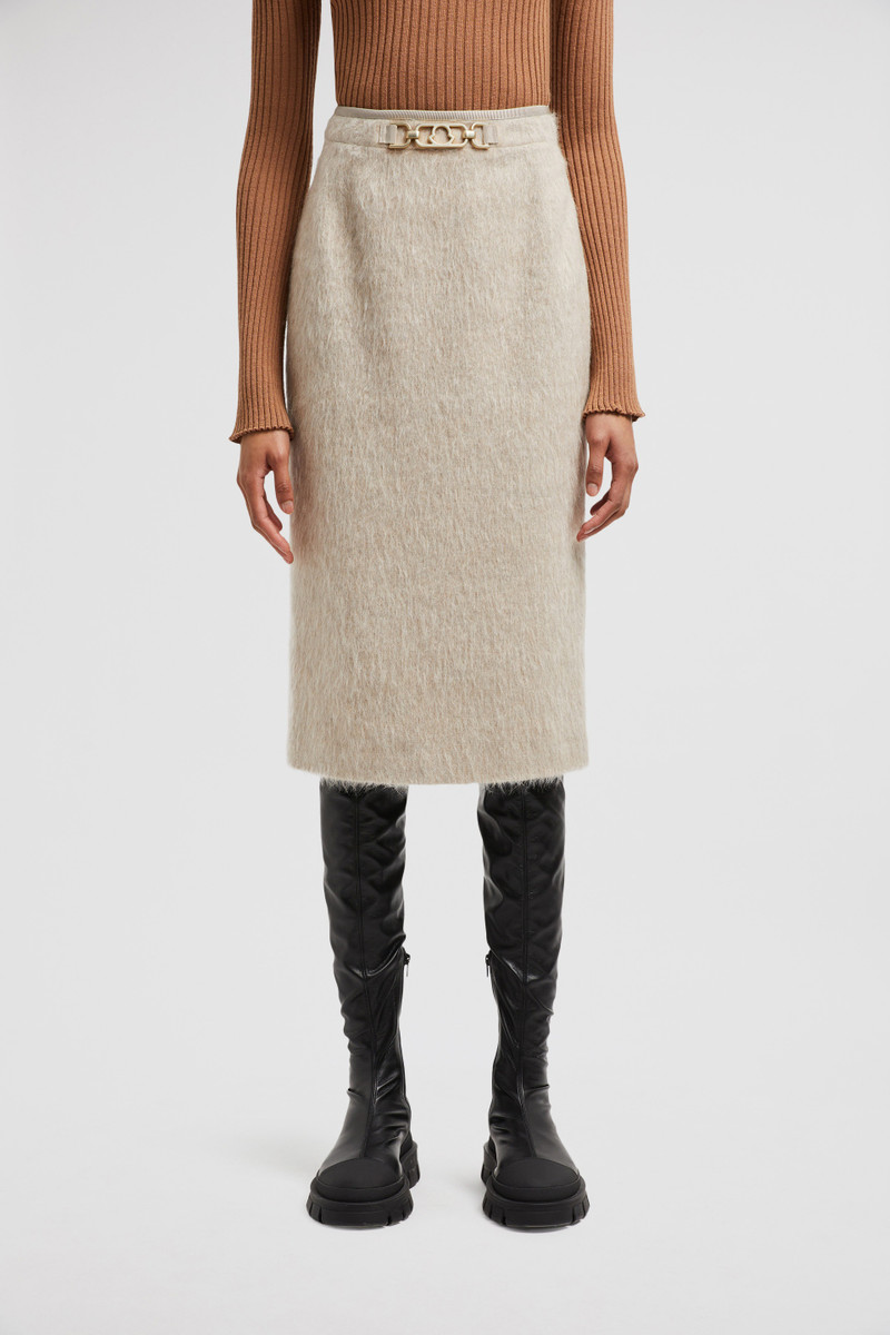 Moncler Wool Blend Midi Skirt outlook