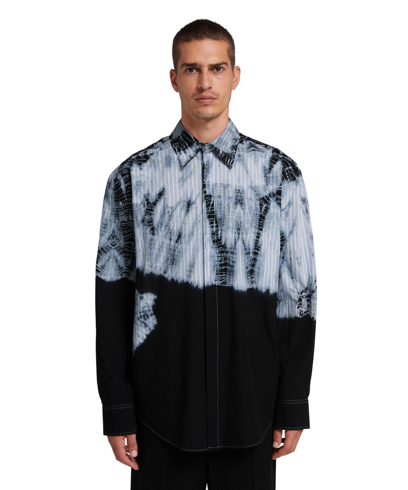MSGM Poplin shirt with tie-dye treatment outlook