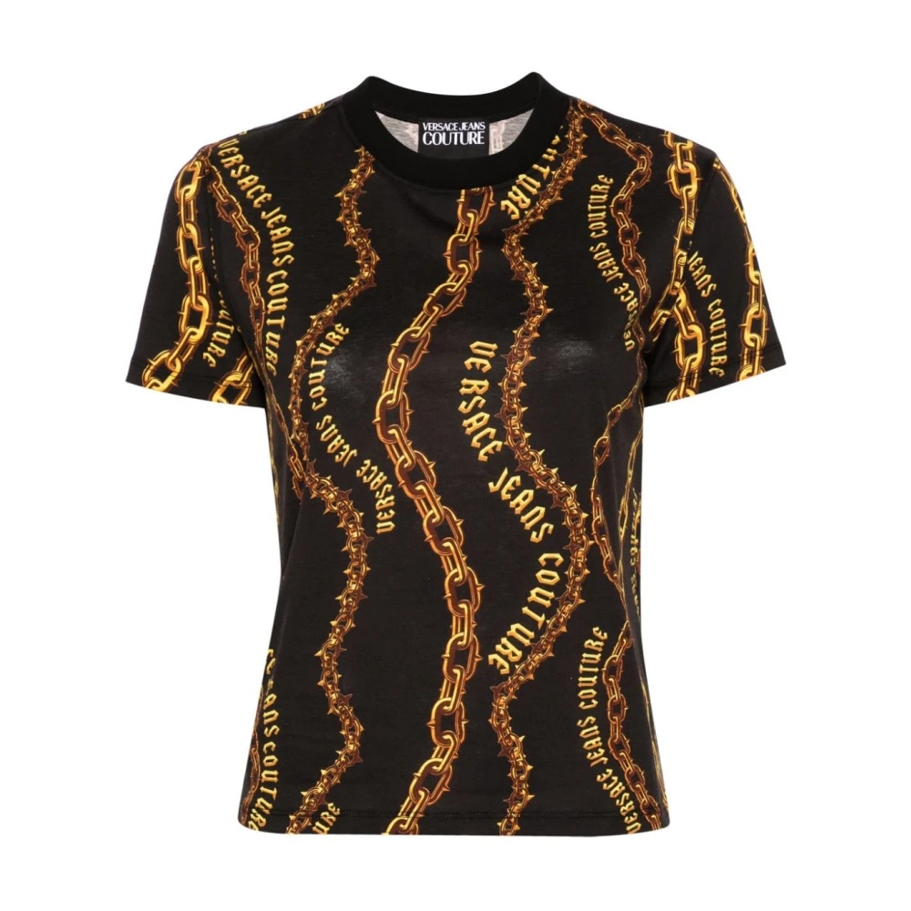 VERSACE JEANS COUTURE BLACK T-SHIRT FOR WOMEN | miinto