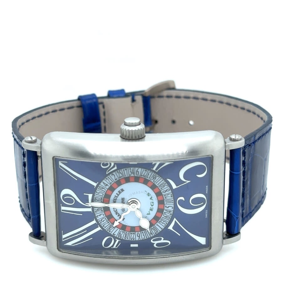 Pre-owned Franck Muller First Blue Edition Long Island Vegas Blue Dial Men's Watch 1250 VEGAS - 5