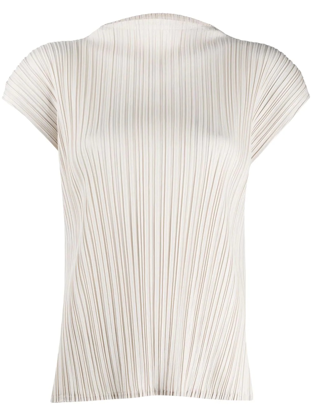 pleated design T-shirt - 1