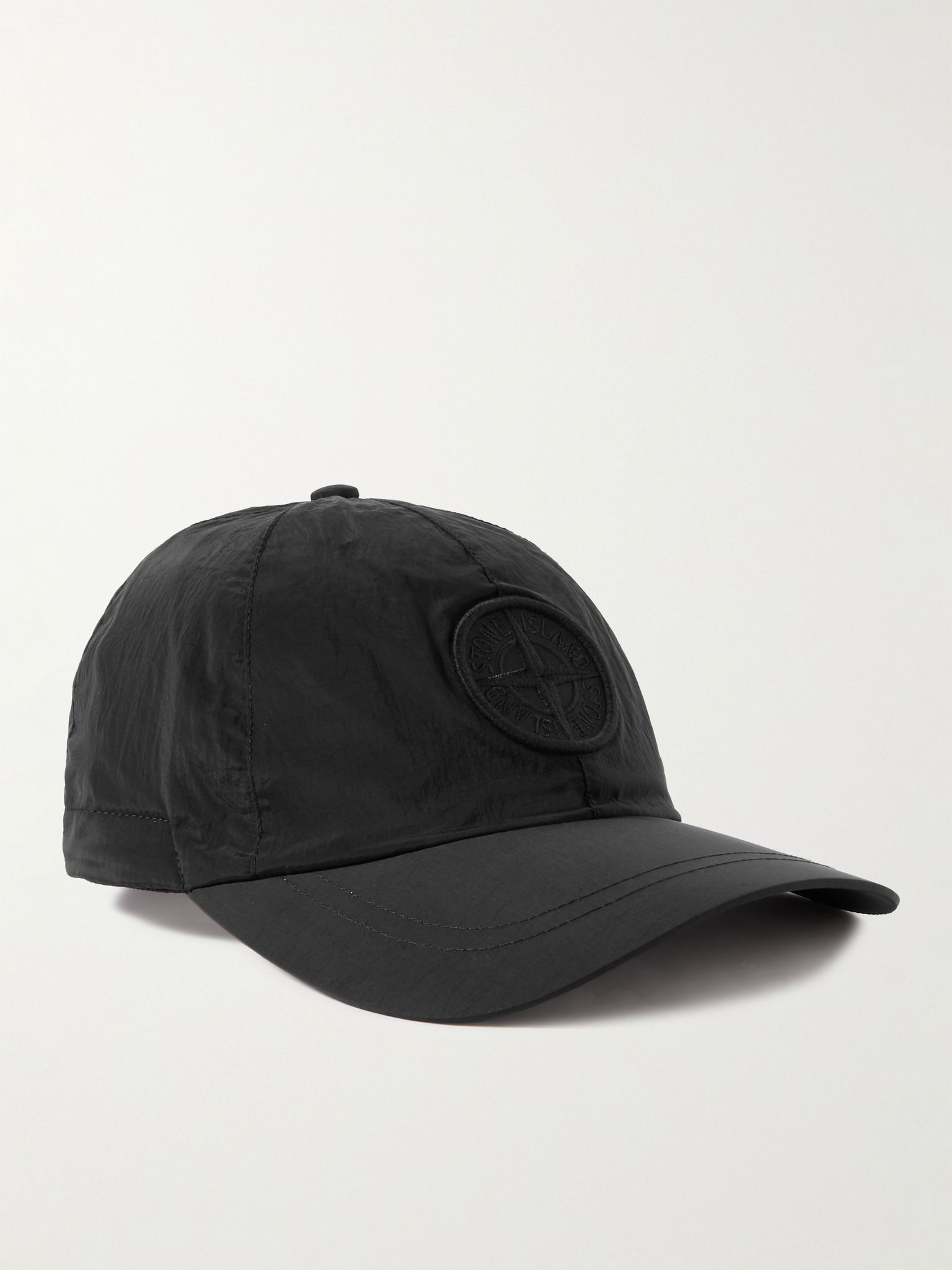 Logo-Appliquéd Crinkled-ECONYL® Cap Black - 1