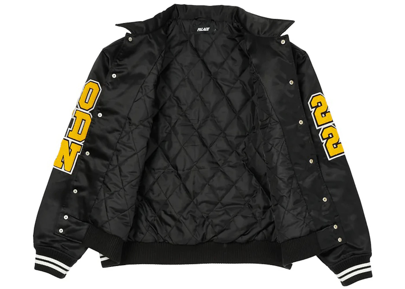 Palace Satin Varsity Jacket Black - 2