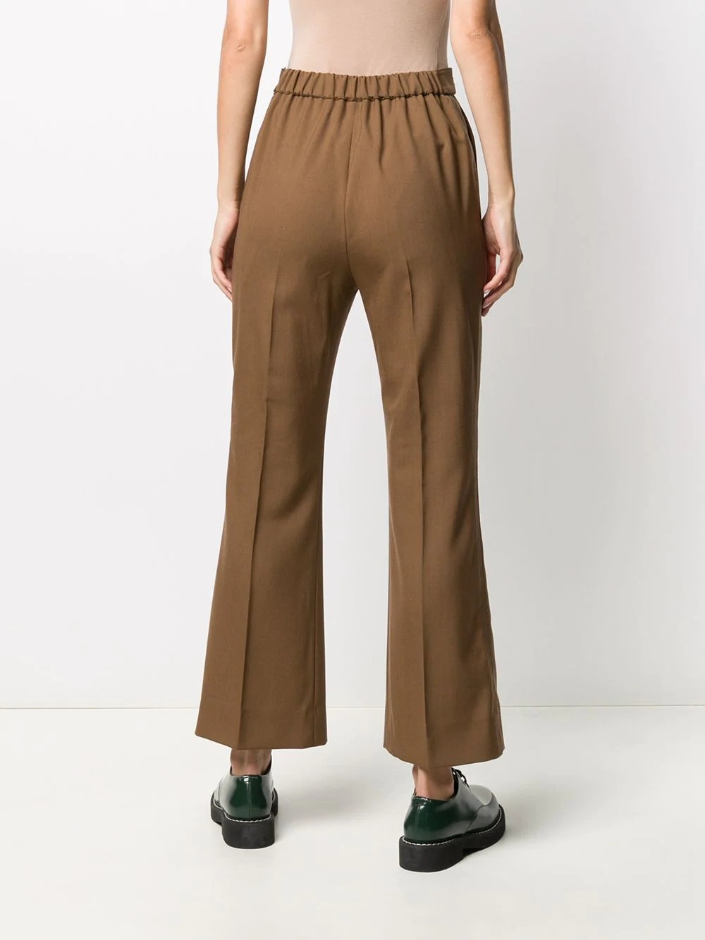 cropped kick-flare trousers - 4