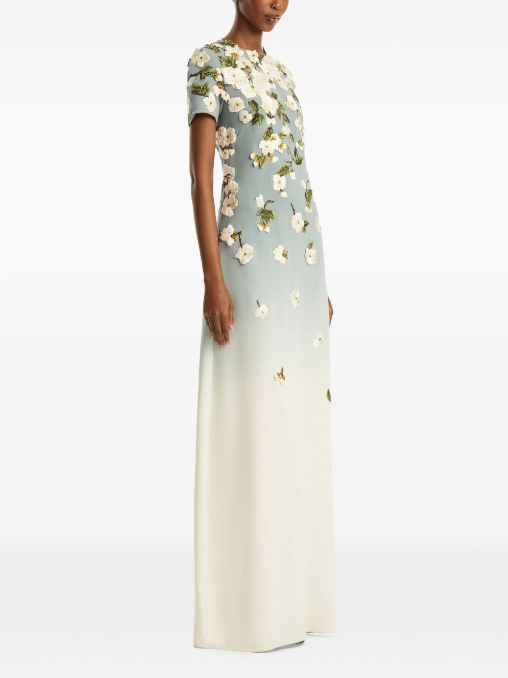 floral-embellished gown - 3