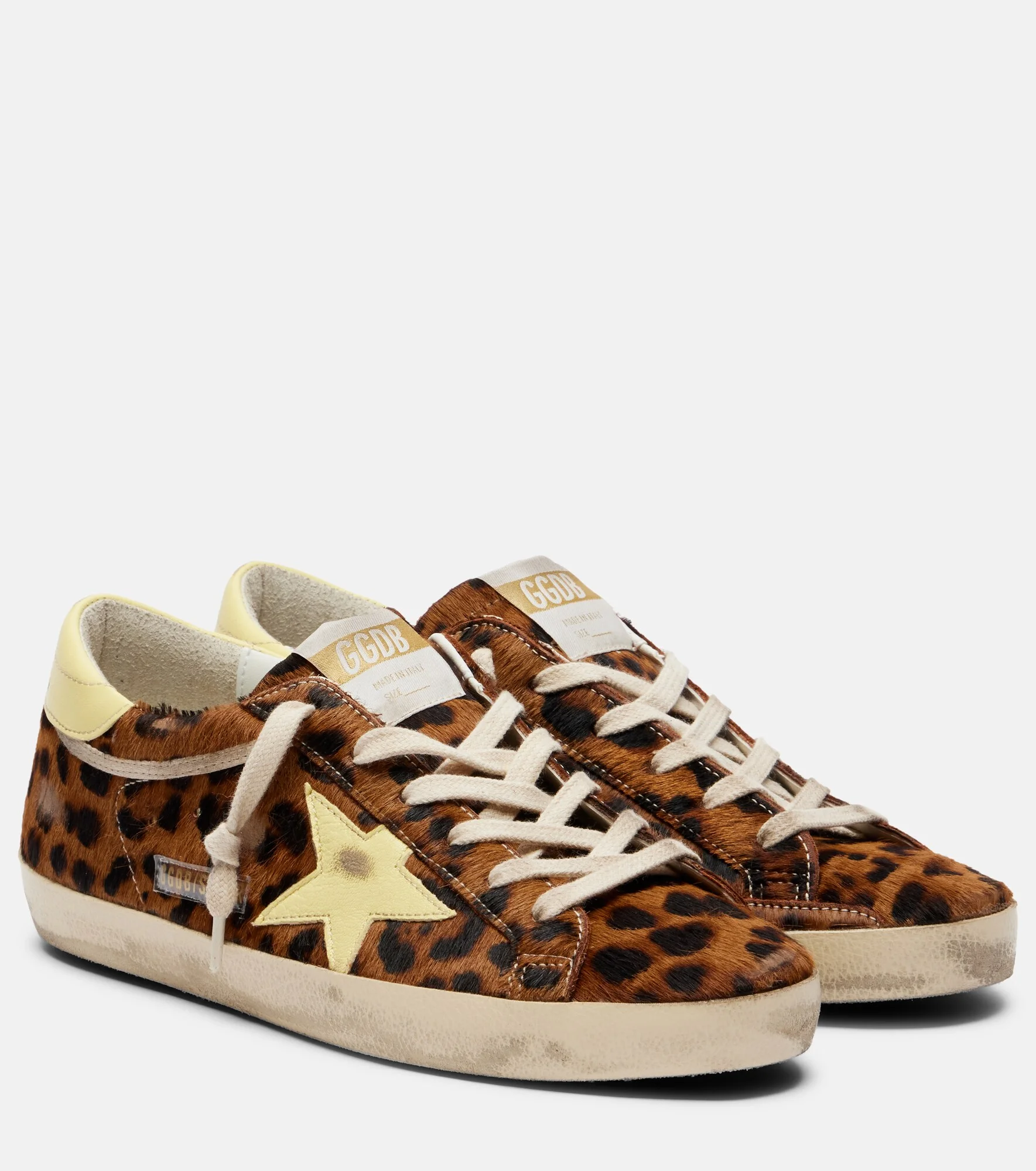 Super-Star leopard-print calf hair sneakers - 1