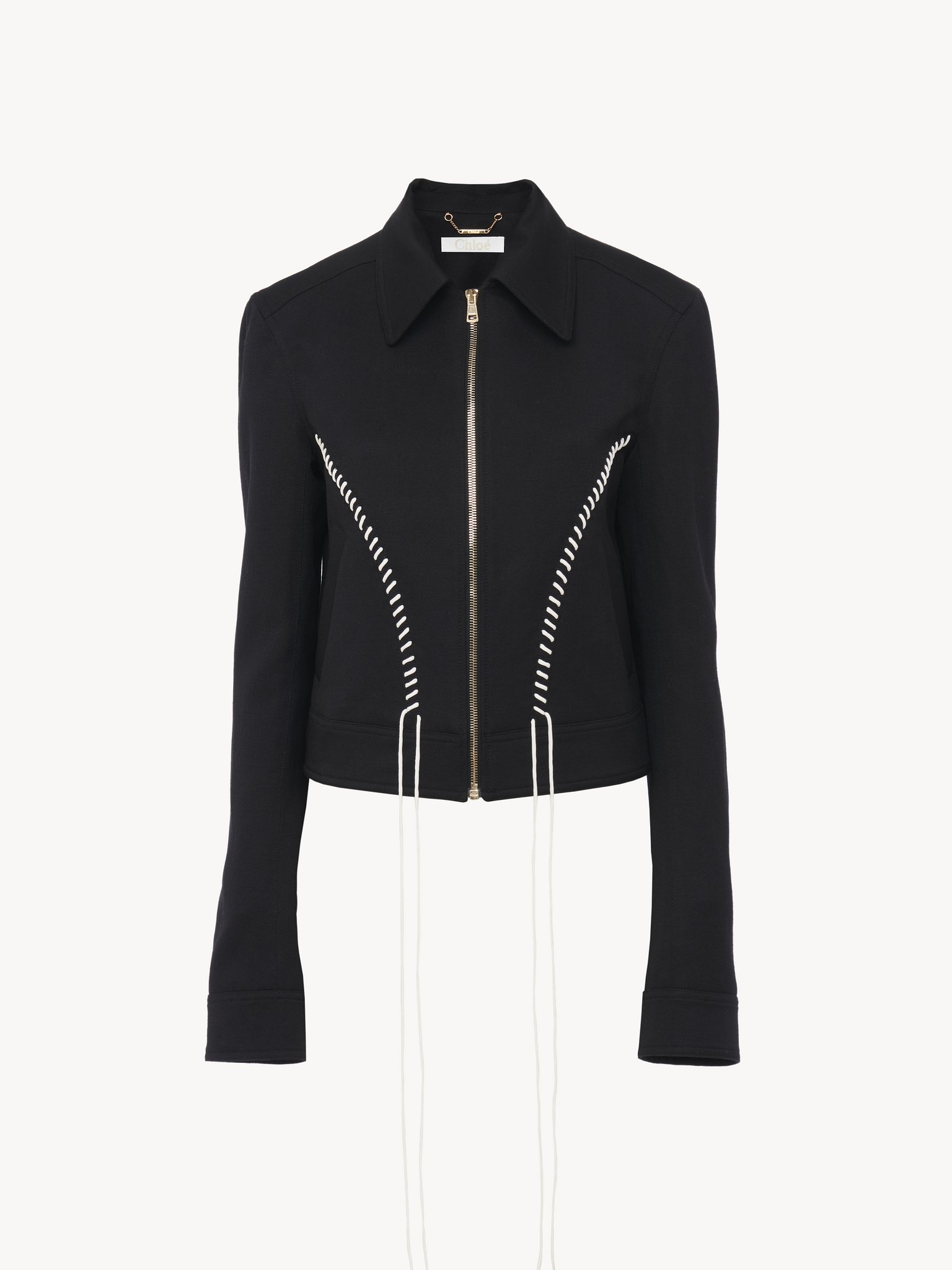 CROPPED ZIPPED JACKET - 3