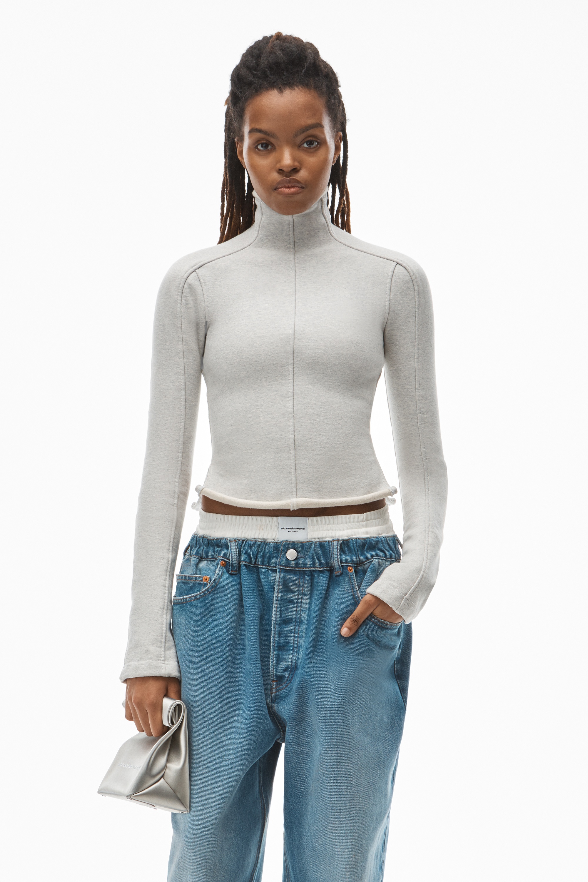 LONG-SLEEVE TURTLENECK IN STRETCH TERRY - 2