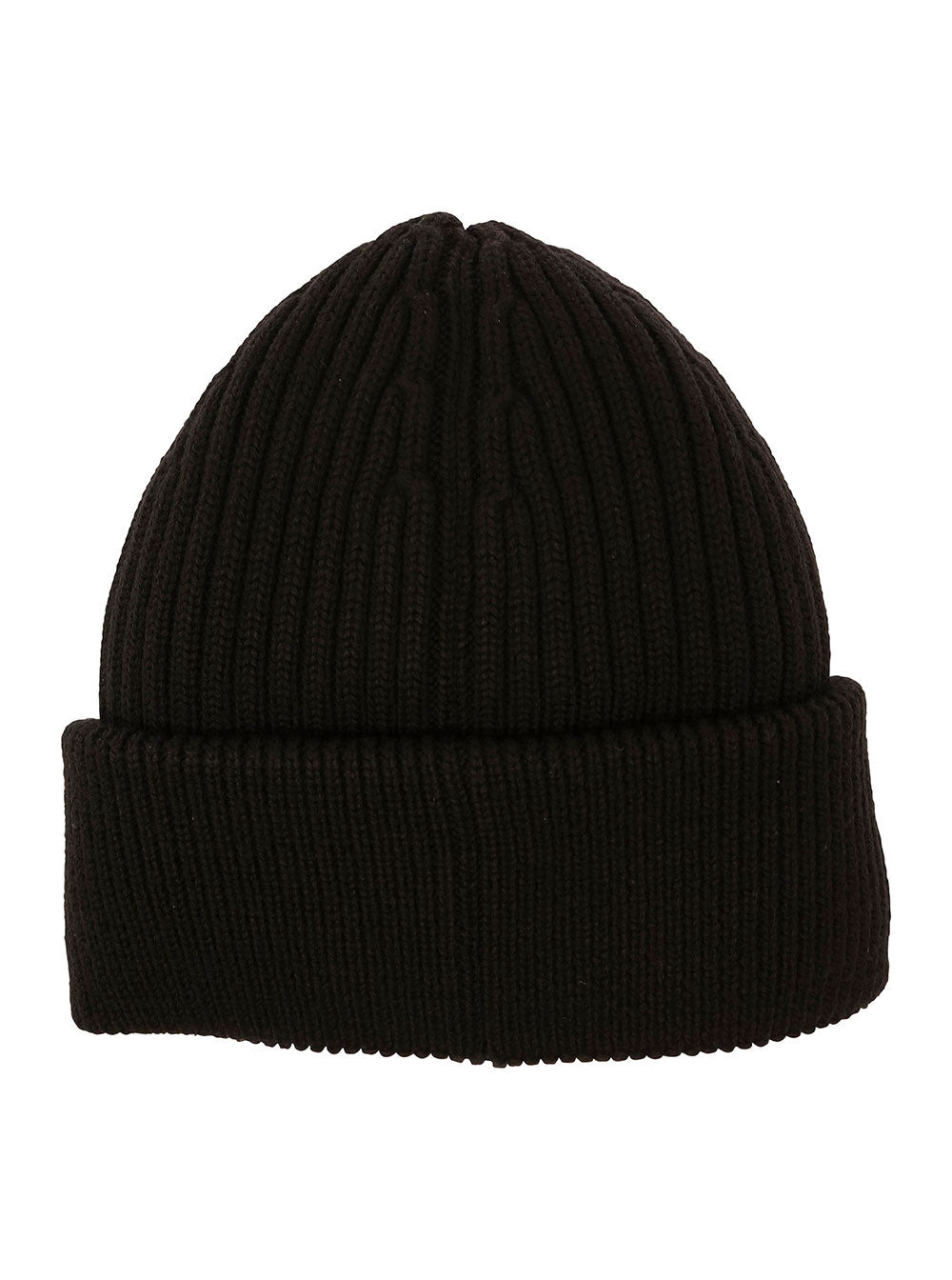 Moncler Grenoble Men Black Ribbed Beanie With Logo Patch In Wool Man - 2