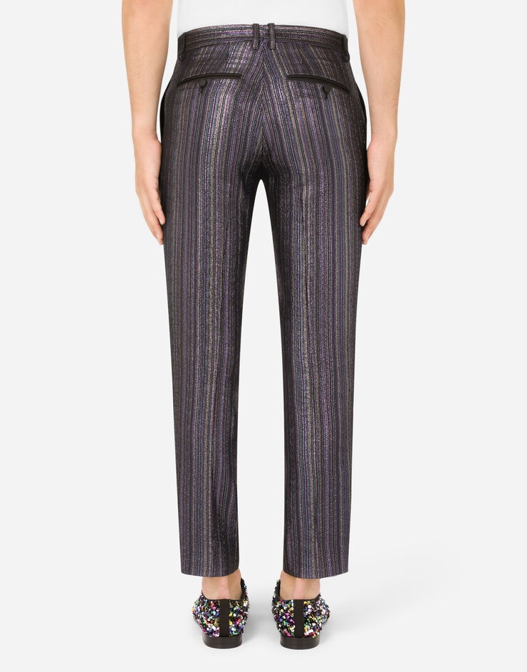 Striped lurex jacquard pants - 2