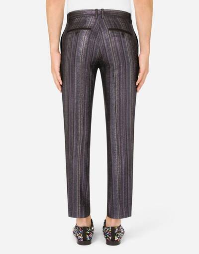 Dolce & Gabbana Striped lurex jacquard pants outlook